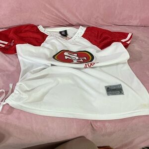 NFL Rhinestone 49ers Football Jersey SF San Francisco Womens Cut Team Apparel XL